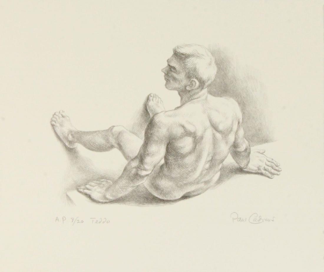 PAUL CADMUS (AMERICAN, 1904-1999).: Lithograph. "Teddo". Signed lower right. Titled lower left. AP no. 9 from an edition of 20. From the collection of Jon F. Anderson. - Dimensions: 10" high x 10.5" wide