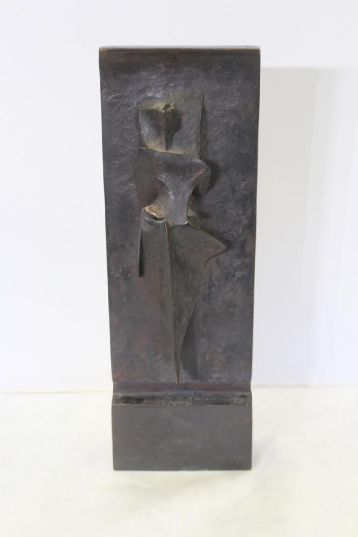 MARIO NEGRI (Italian 1916 - 1987) Signed Bronze: Sculpture. Monogrammed and with paper label. From a Greenwich CT estate . - Dimensions: 25"x8.75"