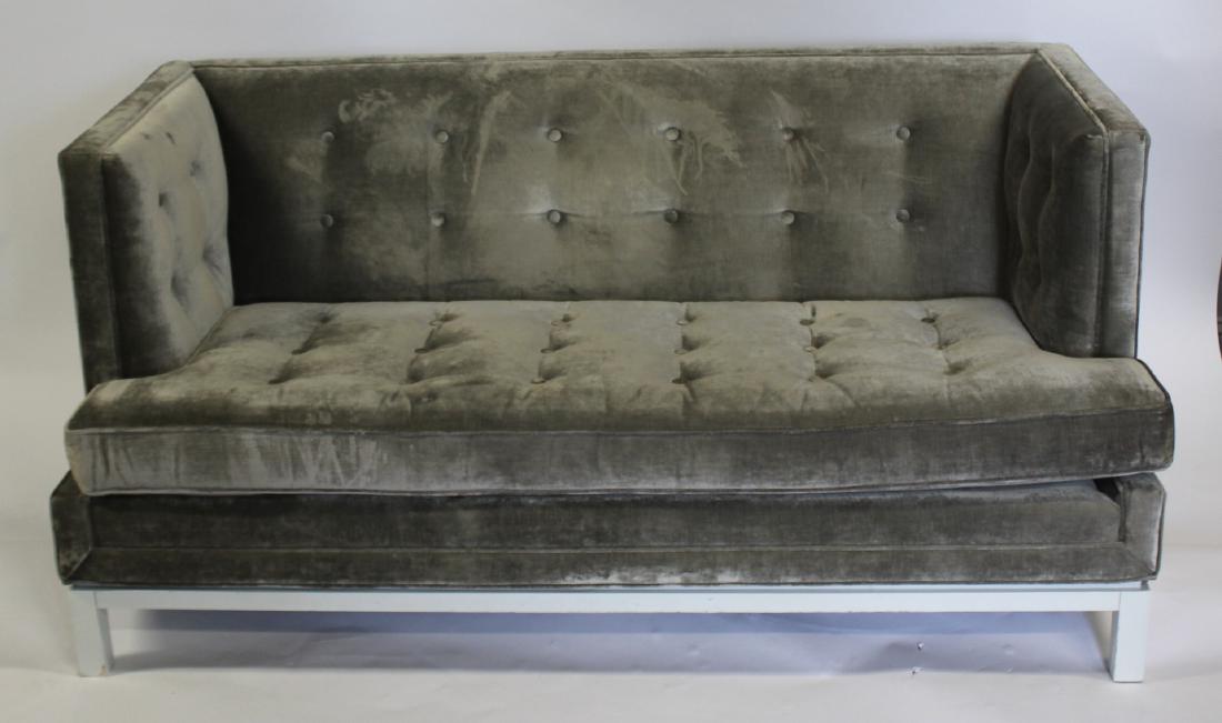 Jonathan Adler Signed Upholstered Settee.: Nice size and hardly used. From a Greenwich Village NYC apt. - Dimensions: 65" x 34" x 31.5" h