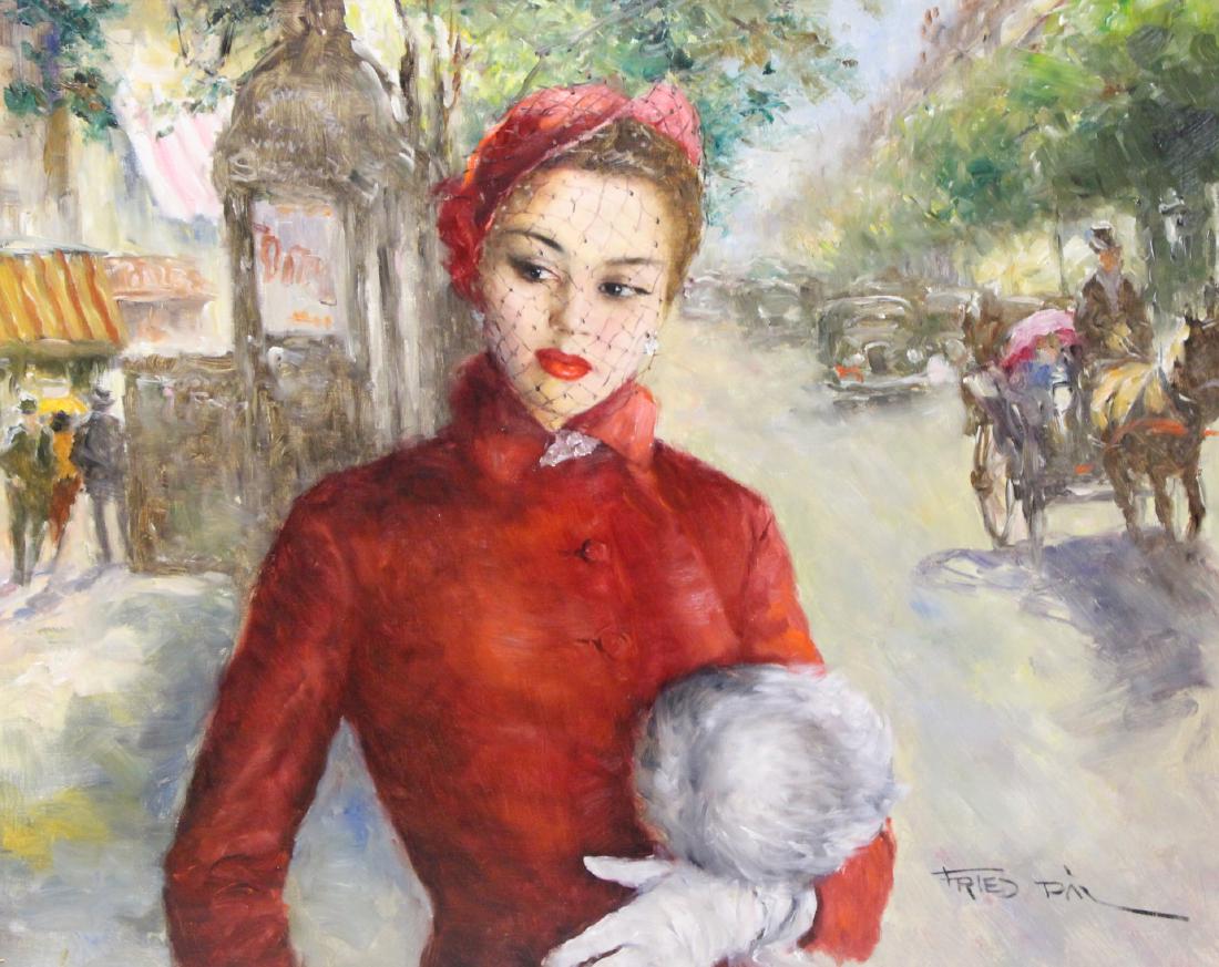 PAL FRIED (AMERICAN, 1893 - 1976).: Oil On Canvas. "Maxine". Signed lower right. From a Long Island, NY estate. - Dimensions: 24" high x 30" wide