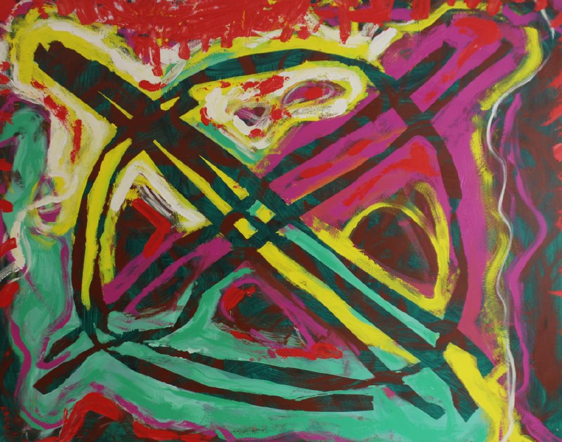 Hyunsoo Kim. Signed Oil on Canvas Abstract. (1 of 5)