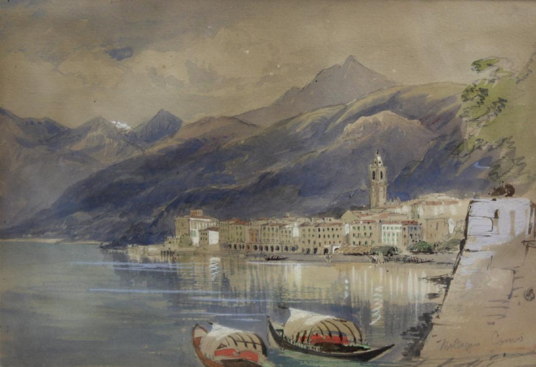 JAMES HOLLAND. Watercolor "Bellagio Como" (1 of 5)