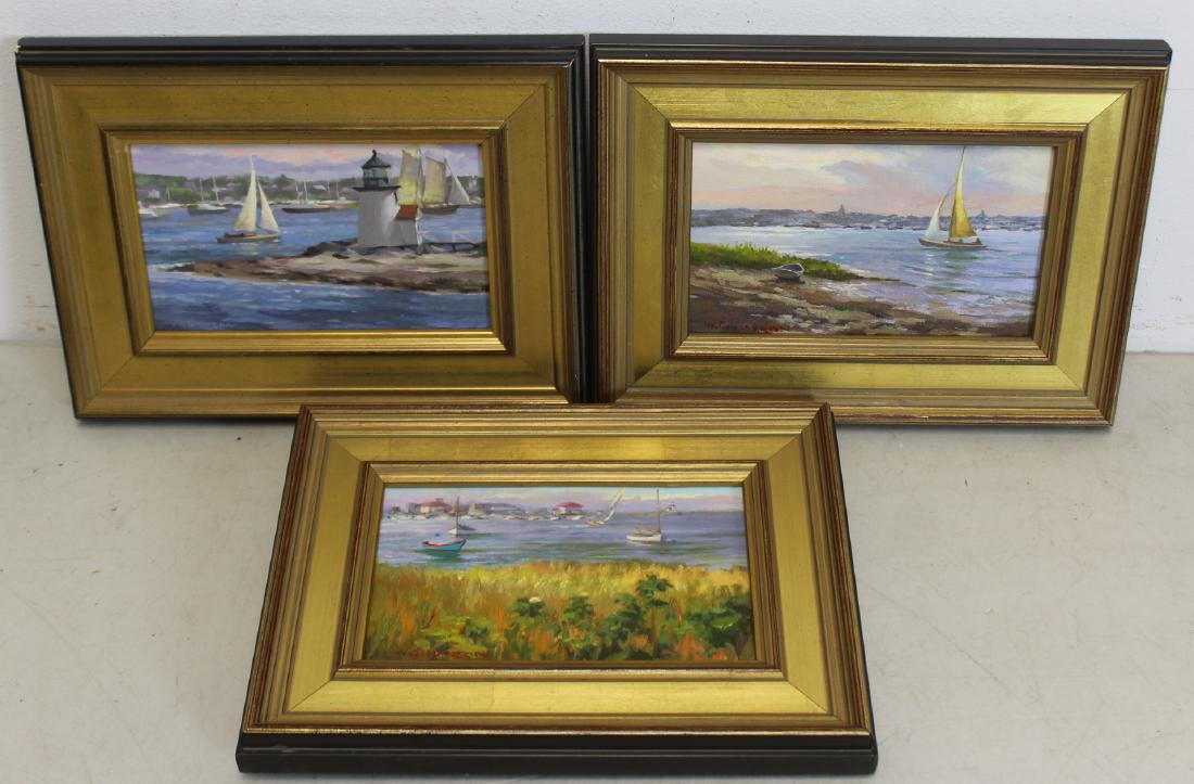 WILLIAM G. HANSON. 3 Signed Oil Paintings (1 of 10)
