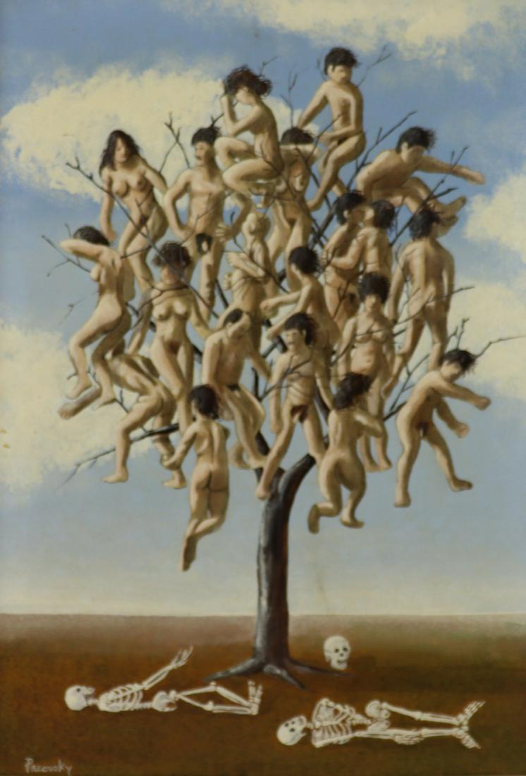 John Pacovsky. Sgd  Oil On Canvas  "Tree Of  Karma" (1 of 6)
