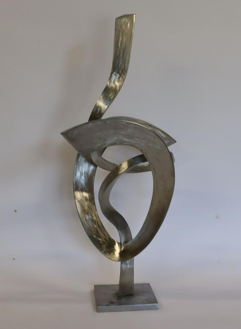 Hermann Wiemann (born USA 1928) Signed Steel: Sculpture. Signed and dated 1980 on the base. From a Rye Brook, NY estate. - Dimensions: approx 50" H the steel