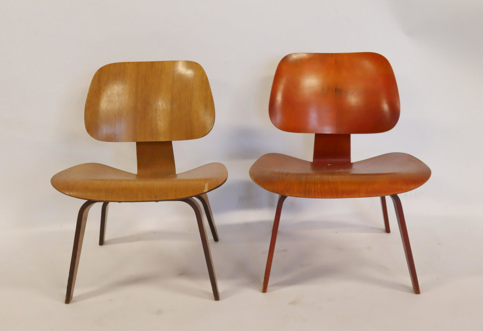 MIDCENTURY. 2 Charles And Ray Eames DCW: Chairs By Herman Miller As / Is. Both from a Scarsdale estate. - Dimensions: 22" w x 24" d x 26.5" h