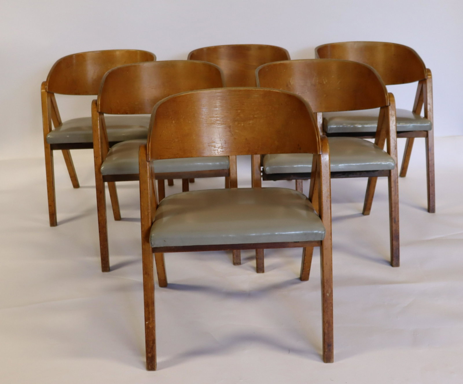 MIDCENTURY. Set Of 6 Compass Chairs By Alan Gould.: From a Scarsdale estate. - Dimensions: 20.5" w x 18" d x 26.5" h