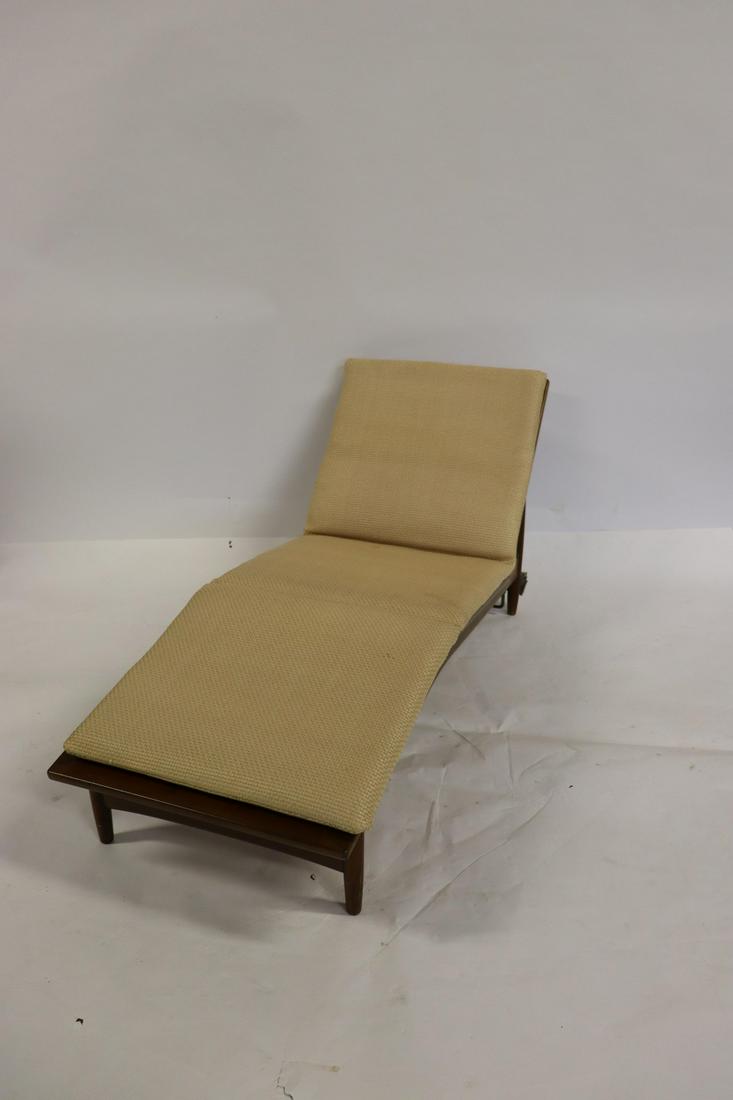 MIDCENTURY Danish Chaise Lounge by Selig: Nice lounge has two different cushions. The Straps would need to be assembled. - Dimensions: 62"w x 23"d x 26.5"h
