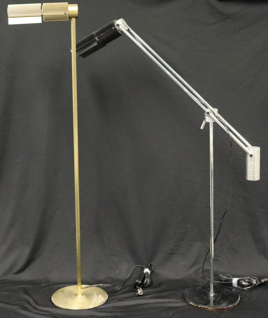 Vintage Lighting To Inc A Counter Balance: And A Standing Floor lamp (46.5" h). Apparently unsigned and from a Rye estate. - Dimensions: 50.5" h