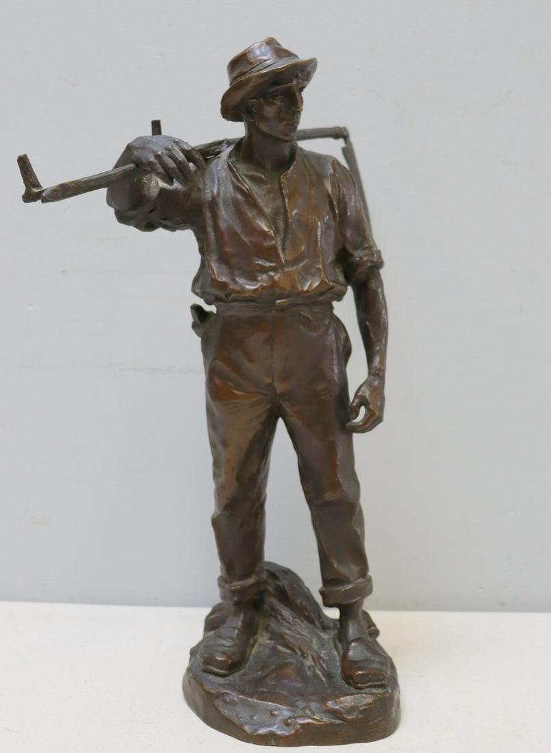Heinz Muller (Vienna 1872 - 1937). Signed Bronze: Sculpture. Nice original patina and signed and marked Vienna . From a New Rochelle estate . - Dimensions: 15.5"H