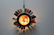 MIDCENTURY Glass Sunburst Style Lamp With Face