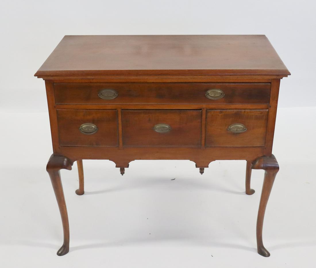 Antique Q.A. Mahogany Low Boy.: From a Kings Point, L.I. estate. - Dimensions: 40.5" x 21.25" x 37.5" h