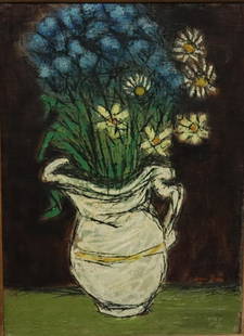 Ben Zion. Signed Oil On Canvas Board Still: Life. Signed lr rt and from a Westchester storage. - Dimensions: 20" x 22"