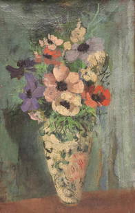 UNSIGNED. Oil On Canvas Still Life.: From a Westchester storage. - Dimensions: 14" x 9"