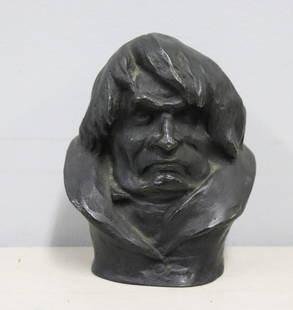 INITIALED. Bronze Bust: Initialed L.D. and from a Westchester storage. - Dimensions: 5" x 4"