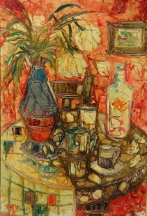 Milko 1963 Signed oil On Canvas: Signed and dated and from a Westchester storage . - Dimensions: 36" x 24"