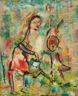 Weinik 1953 Signed And Dated Oil On Board.: From a Westchester storage. - Dimensions: 17" x 14"