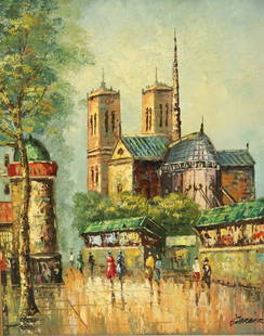 Garber. Signed Oil On Canvas Street Scene .: Signed and from a Westchester storage . - Dimensions: 20" x 16"