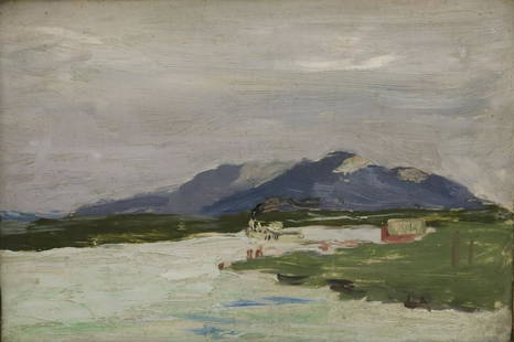 Adelaide Magner Signed Oil On Board.: Signed and titled verso and from a Westchester storage. - Dimensions: 5.5" x 8"