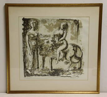 Milton Hebald.Signed Litho "Womam &: Signed and edition 54 of 175 . From a Westchester storage . - Dimensions: 18" x 20"