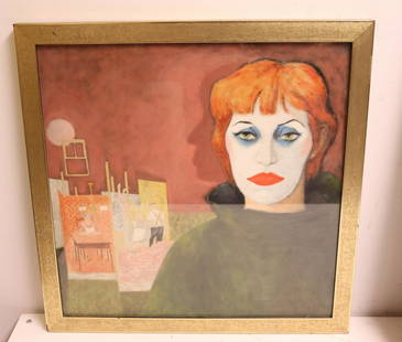 Thos Allen Signed pastel: Signed lr left and from a Westchester storage . - Dimensions: 20" x 19"
