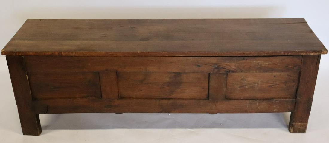 Antique Continental Lidded Trunk.: From a Mamaroneck NY estate. - Dimensions: 70" x 17.25" x 23"H