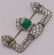 JEWELRY. Art Deco Platinum Diamond and Emerald - 3