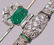 JEWELRY. Art Deco Platinum Diamond and Emerald - 4