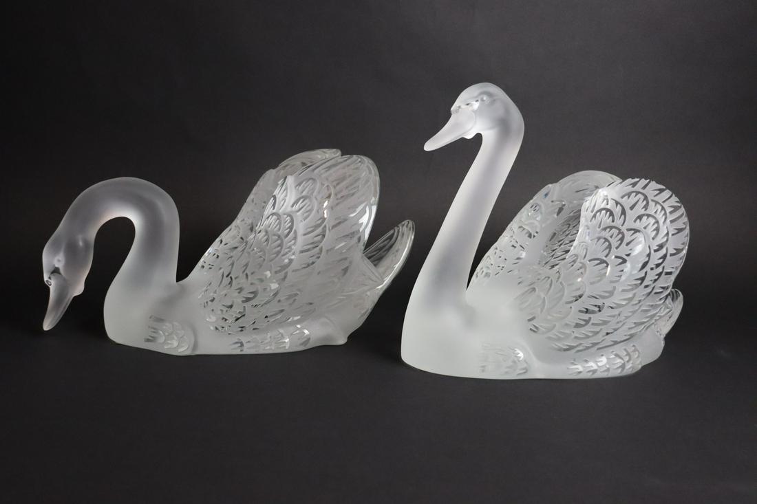 Lalique France Signed Swans (1 of 7)