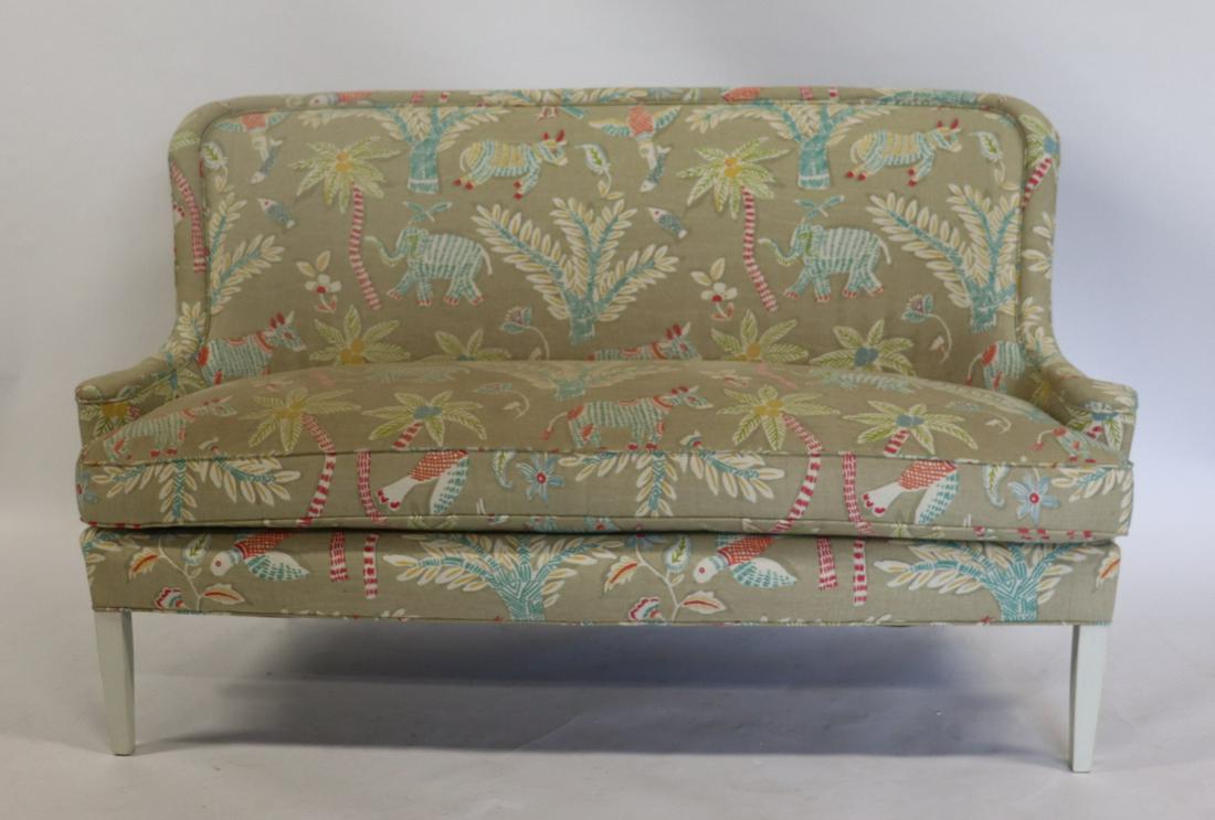Thibaut Signed Upholstered Settee. (1 of 7)
