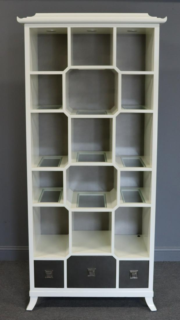 Vintage Pagoda Style Lacquered Open Front (1 of 9)