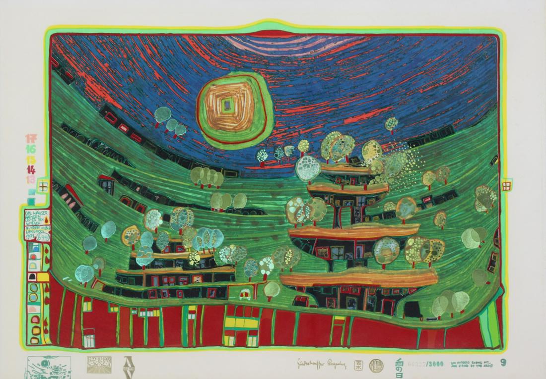 FRIEDENSREICH HUNDERTWASSER (AUSTRIAN, 1928-2000). (1 of 6)