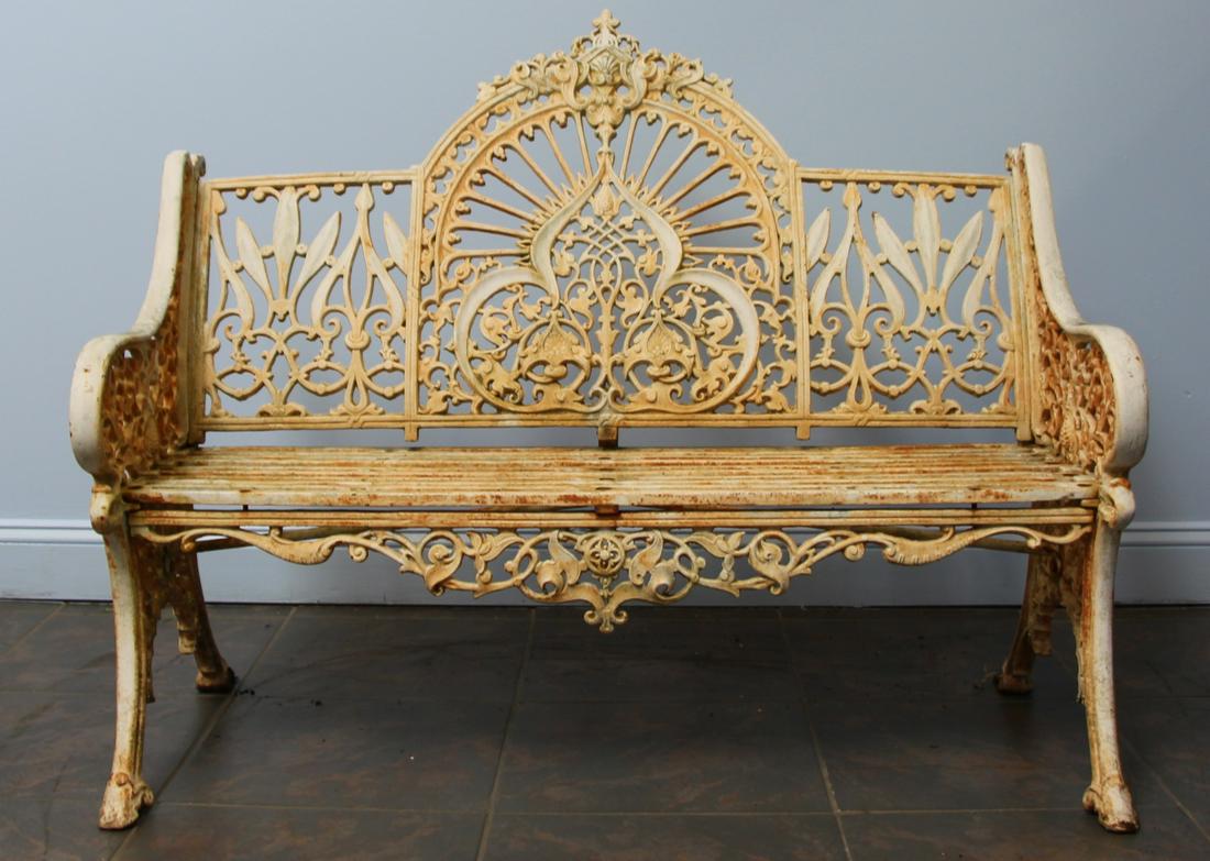 Antique Cast Iron Garden Bench (1 of 10)