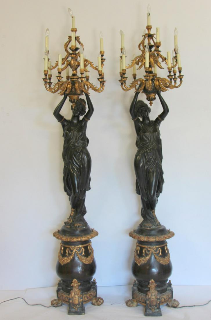 Impressive Pair Of Life Size Patinated Bronze. (1 of 19)
