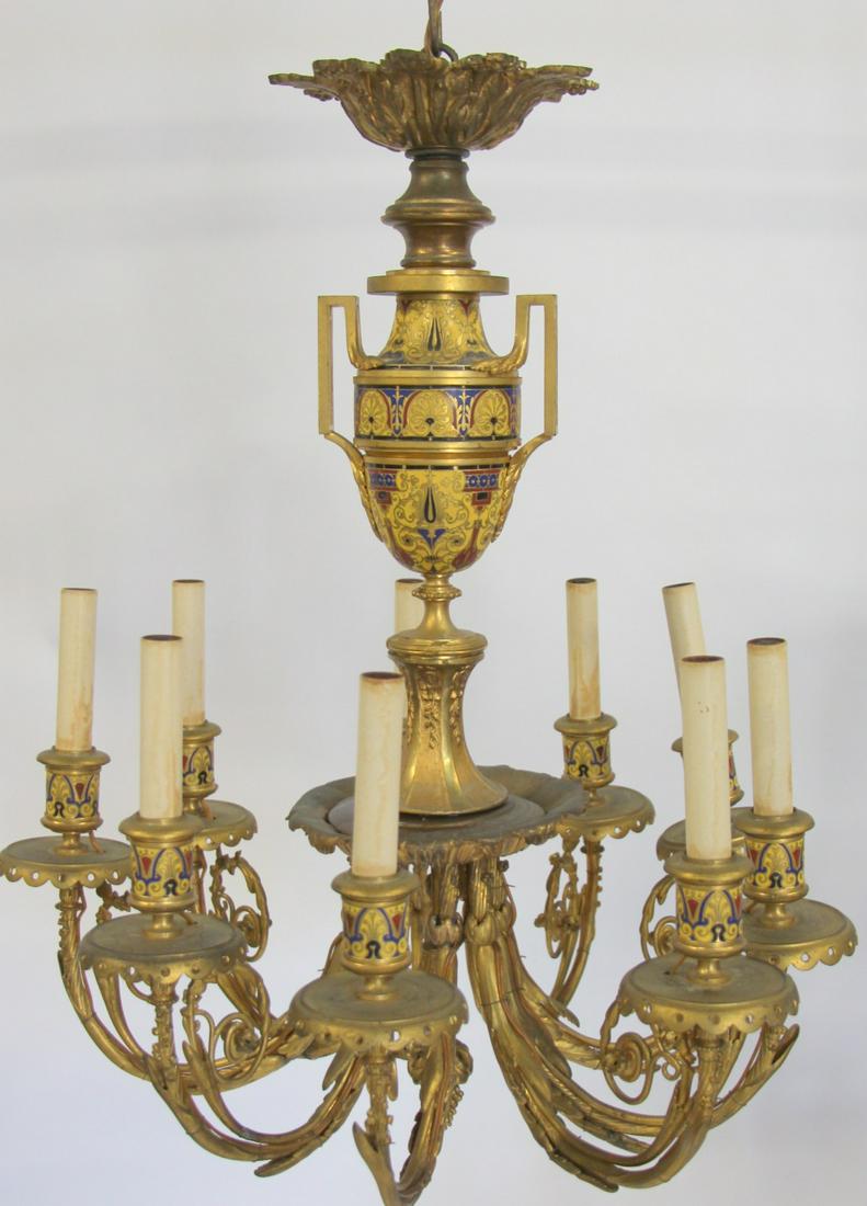 Fine 19th Century Gilt Bronze Urn Form Enamel (1 of 7)