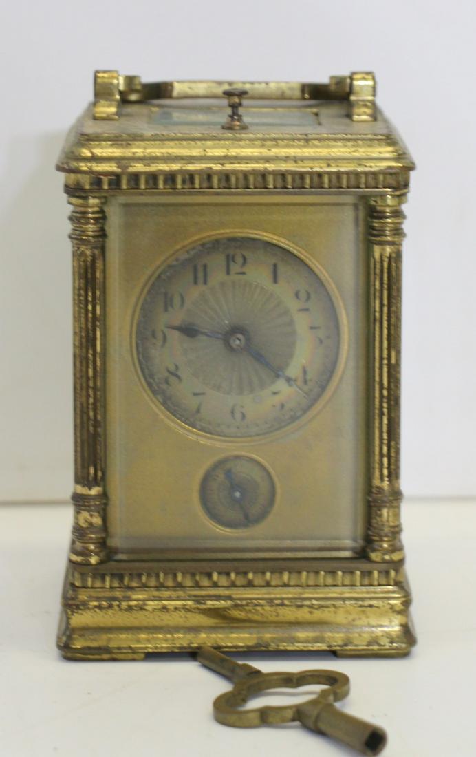Antique Gilt Metal French Repeater Carriage Clock. (1 of 9)