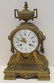 Antique Bronze Clock Together With A Marble - 2