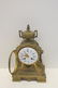 Antique Bronze Clock Together With A Marble - 3
