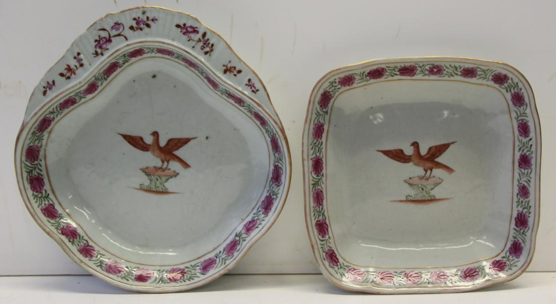 Chinese Export Famille Rose Lozenge Form Dish (1 of 6)