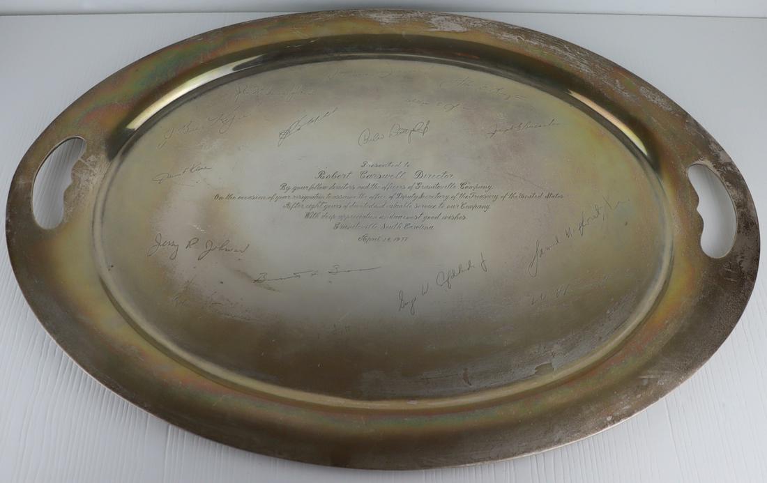 STERLING. Reed & Barton Sterling Oval Tray. (1 of 5)