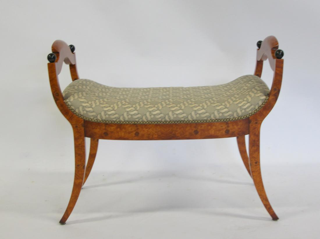 William Switzer Signed Biedermeier Style Bench. (1 of 7)