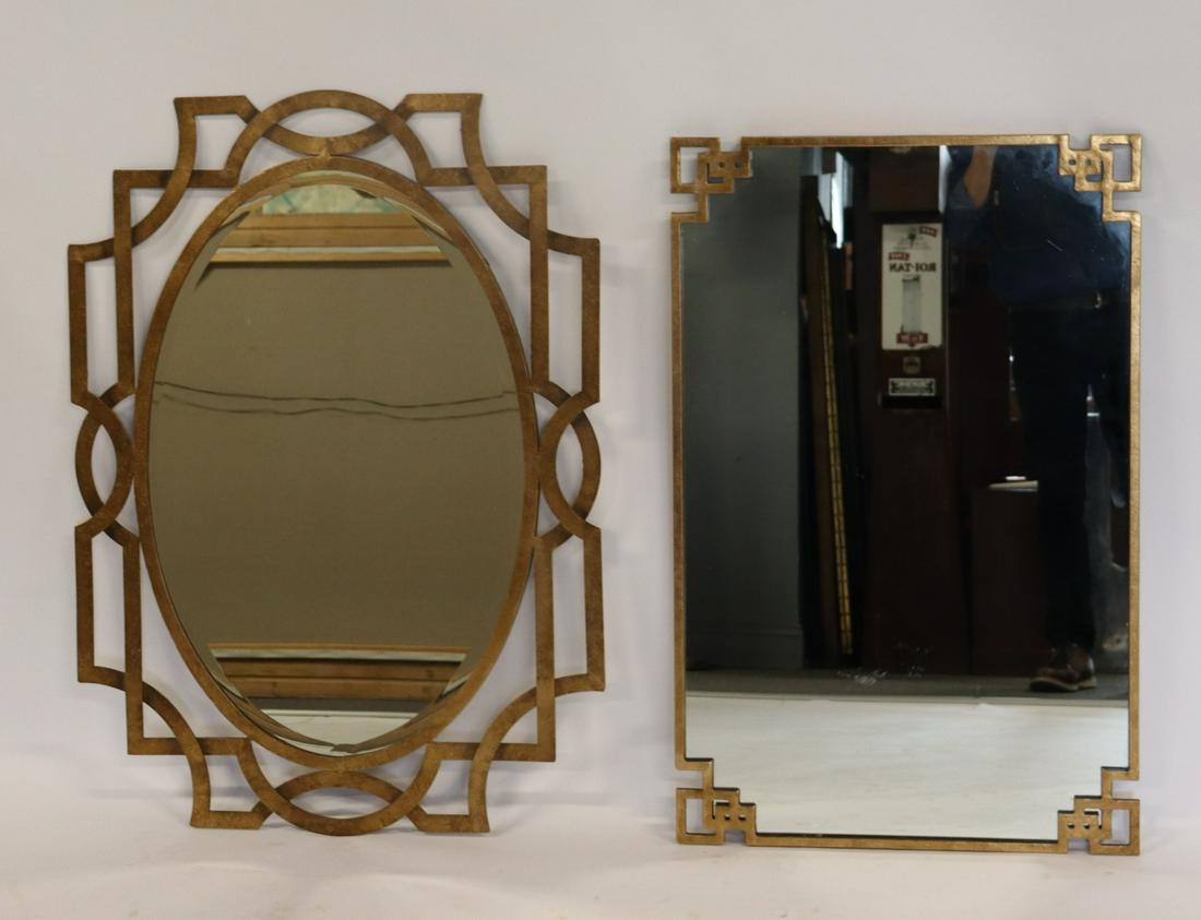 Two Vintage and  Decorative Gilt Metal Mirrors (1 of 6)