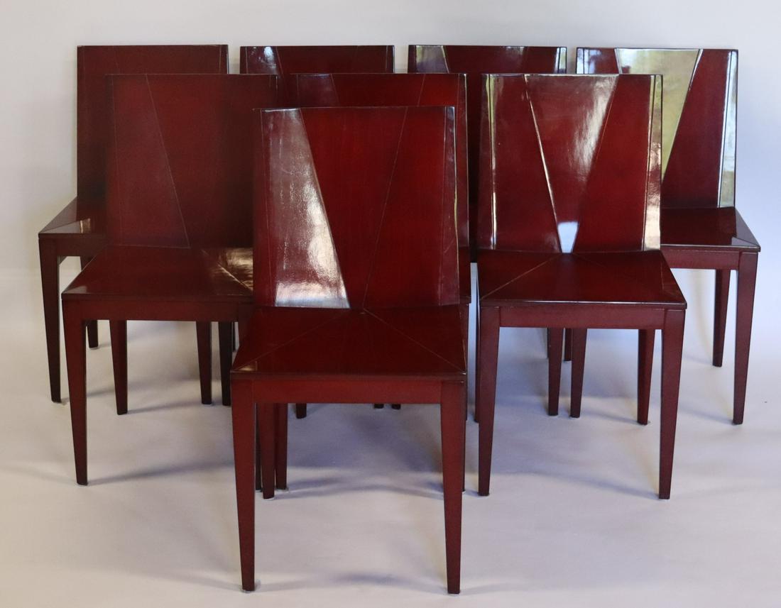 Set Of 8 Vintage Lacquered Chairs Sgd Lowenstein (1 of 9)