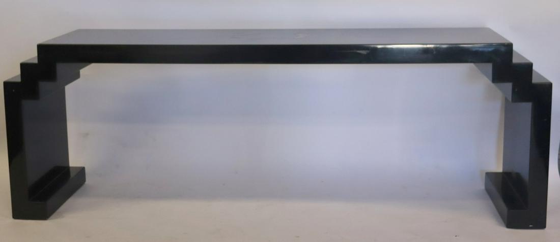 Vintage Lacquered Skyscraper Style Console. (1 of 6)