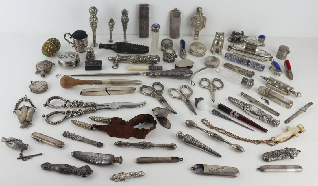 Silver, Accessories and Sewing Accoutrements. (1 of 16)