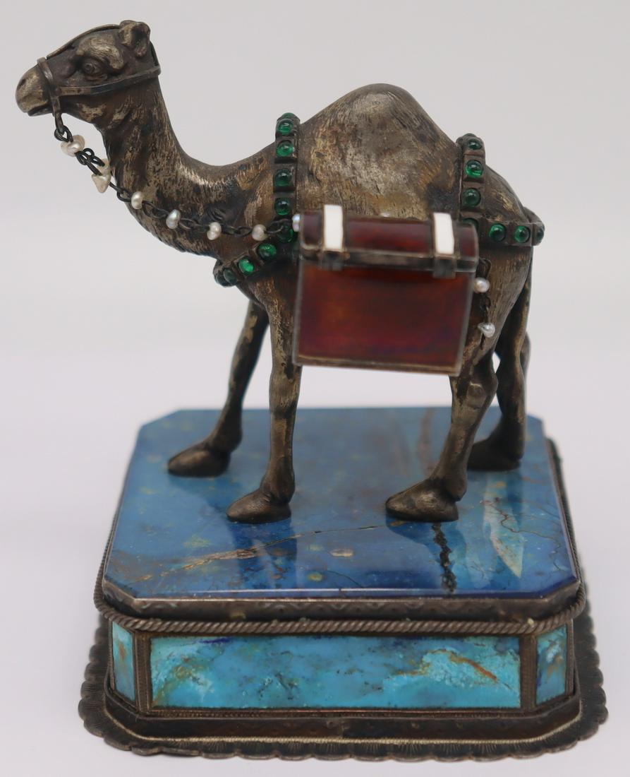 SILVER. .930 Silver and Enamel Camel. (1 of 8)