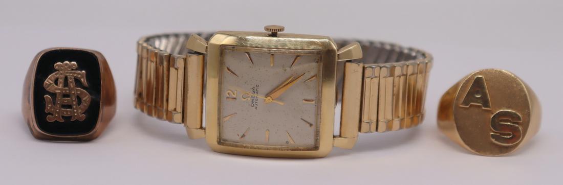 JEWELRY. Men's Vintage Watch and Gold Rings. (1 of 11)