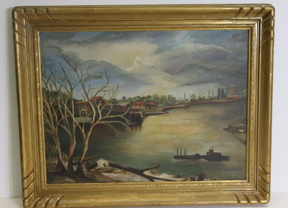 Lydia Smith Signed Oil On Canvas . (1 of 5)