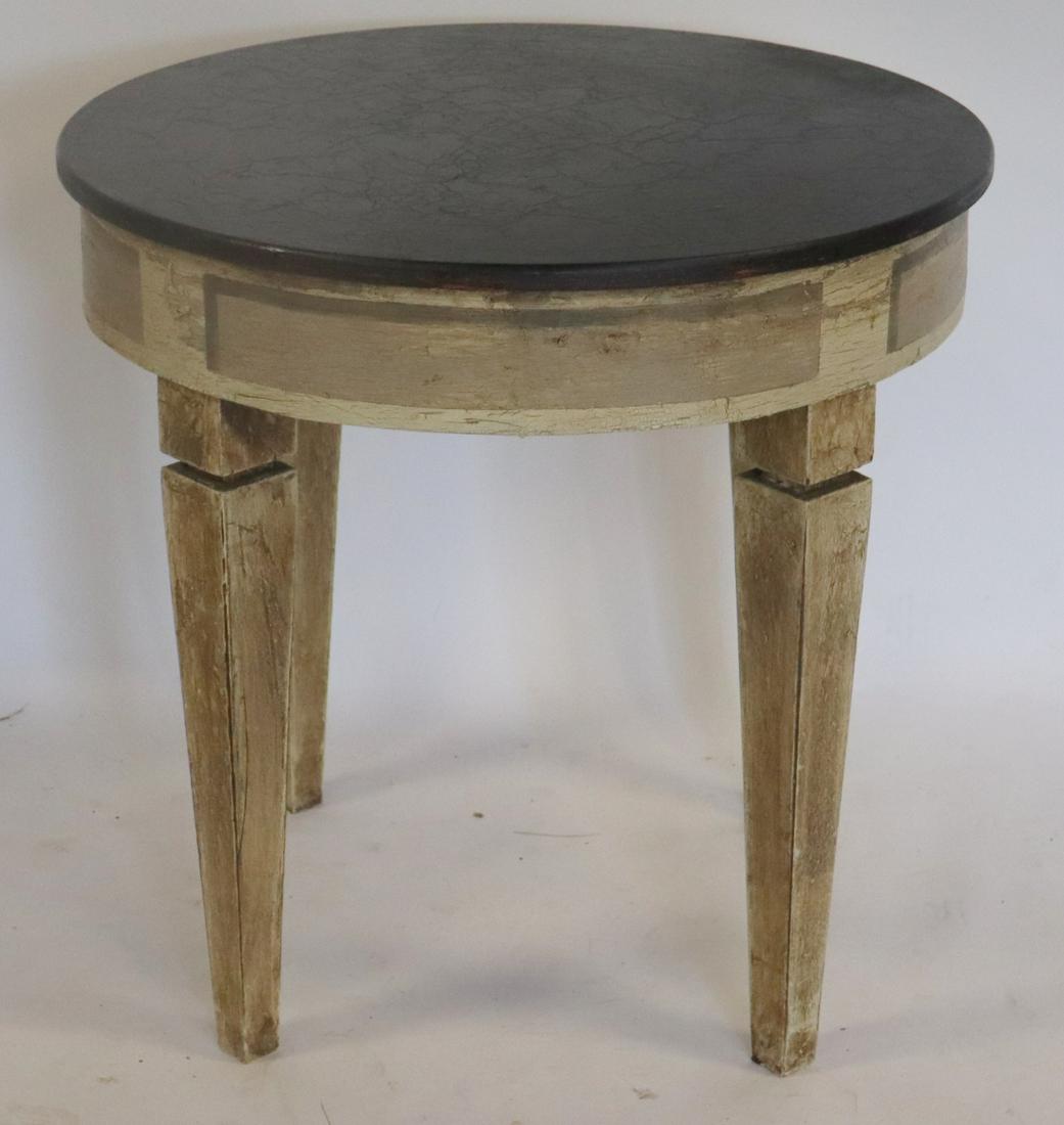 Vintage Faux Distressed Wood Center Table (1 of 4)