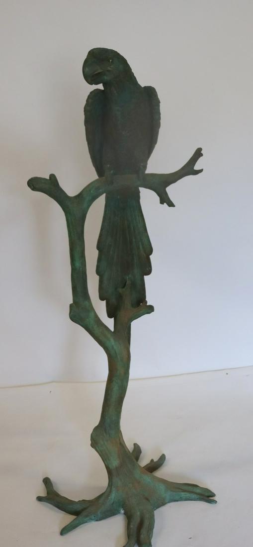 Large Patinated Bronze Sculpture Of A Parrot On (1 of 14)